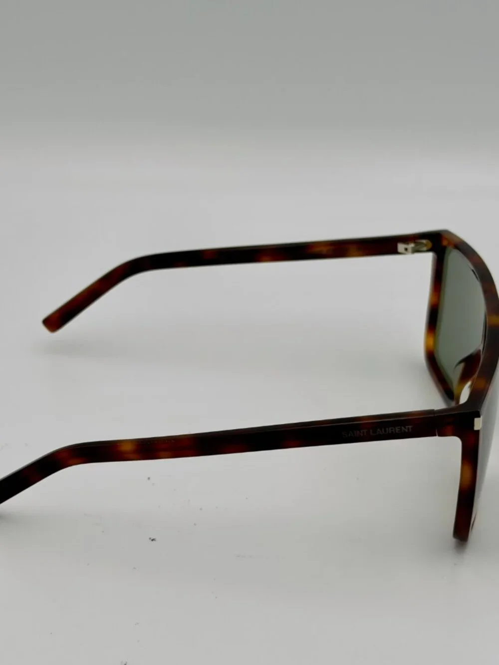 Saint Laurent SL 364 MASK 002 Havana Green Sunglasses Unisex YSL w/ Case